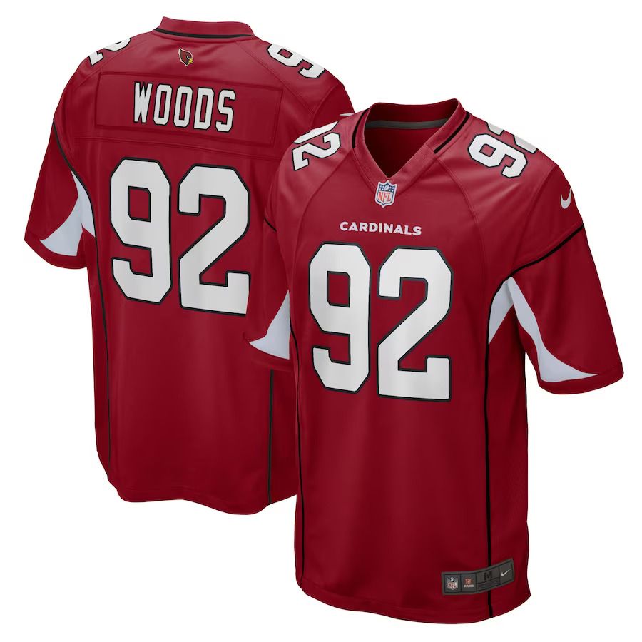 Men Arizona Cardinals 92 Antwaun Woods Nike Cardinal Game Player NFL Jersey